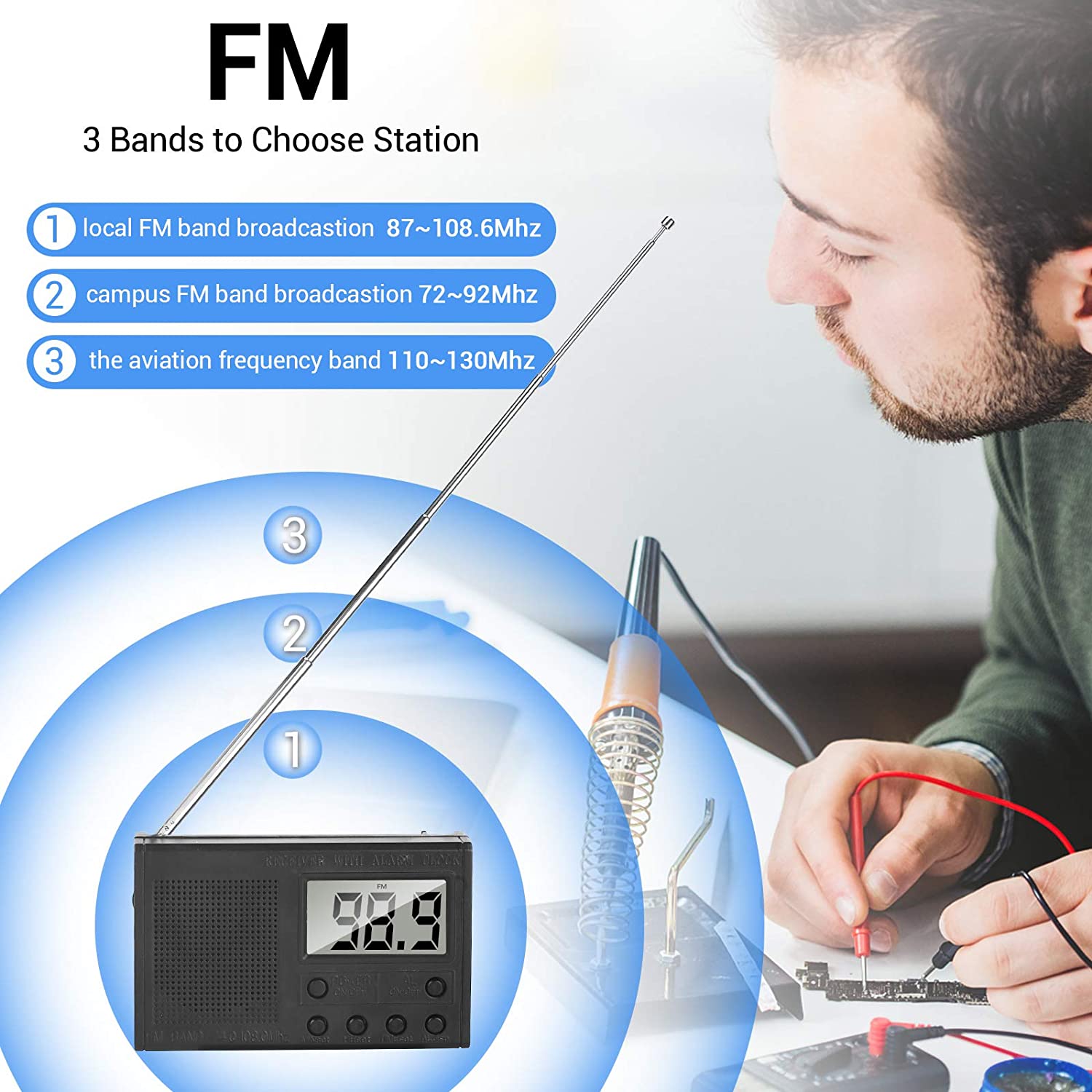 Wireless FM Stereo Radio Module 76-108MHz 