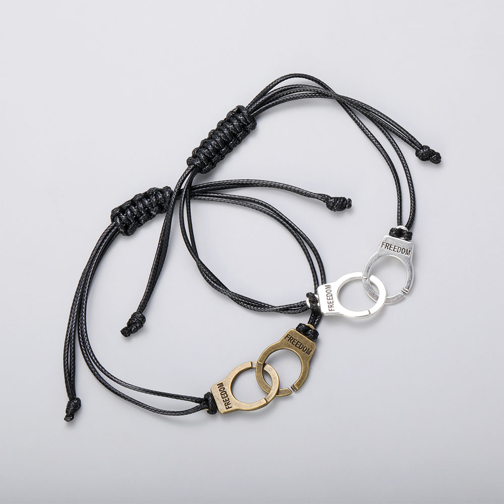 Adjustable Handmade Bracelets Handcuffs Charm