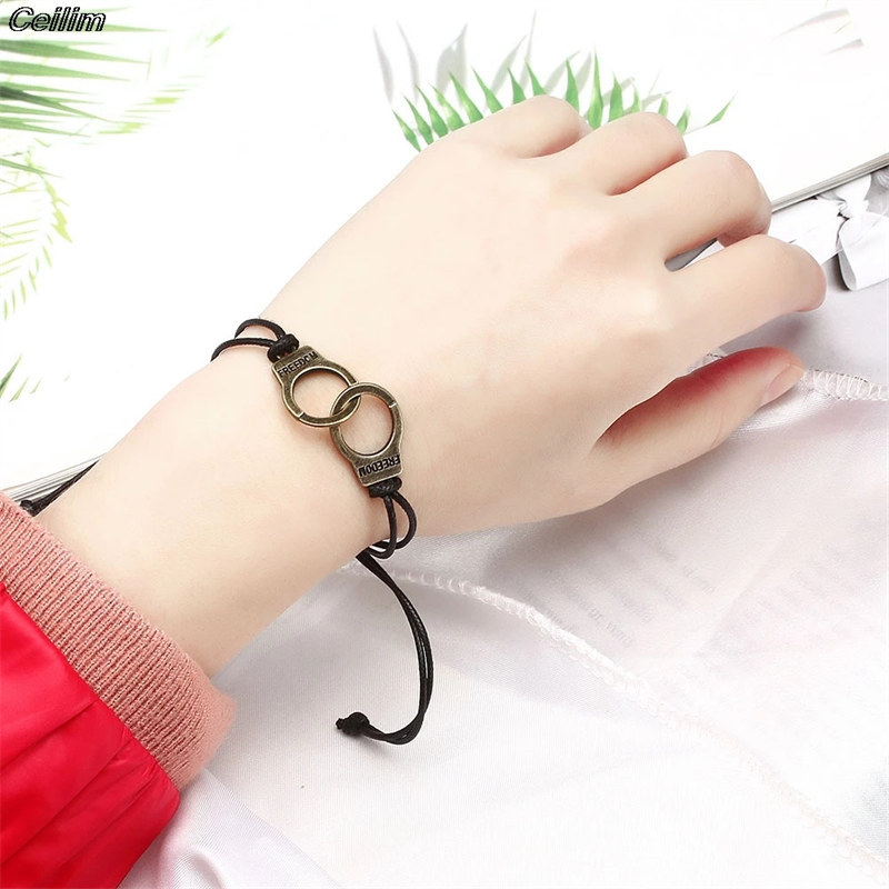 Adjustable Handmade Bracelets Handcuffs Charm 