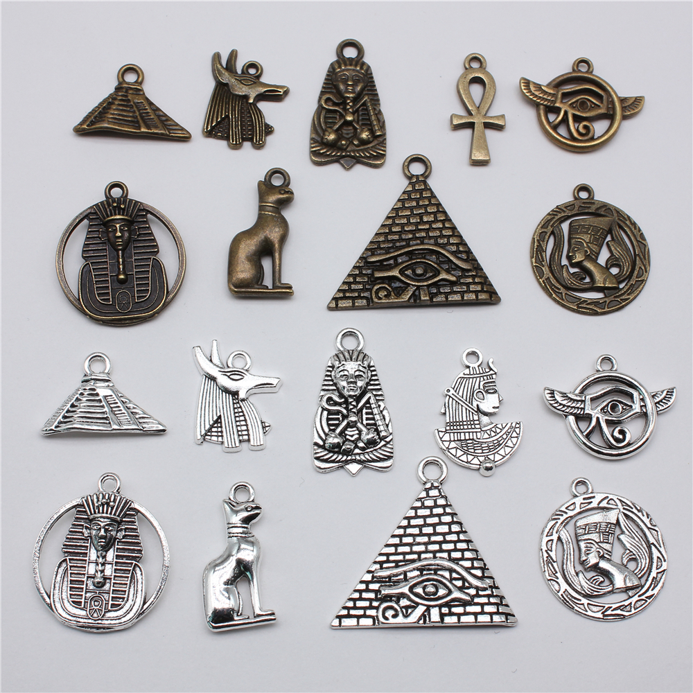 10pcs Mysterious Ancient Egyptian Keychain charms 