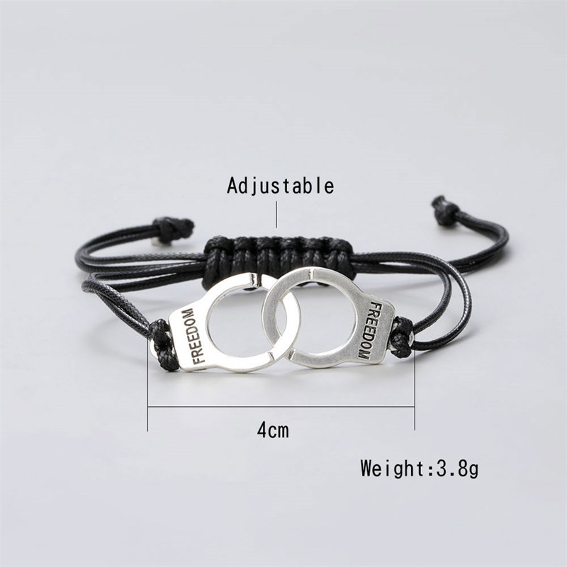 Adjustable Handmade Bracelets Handcuffs Charm 