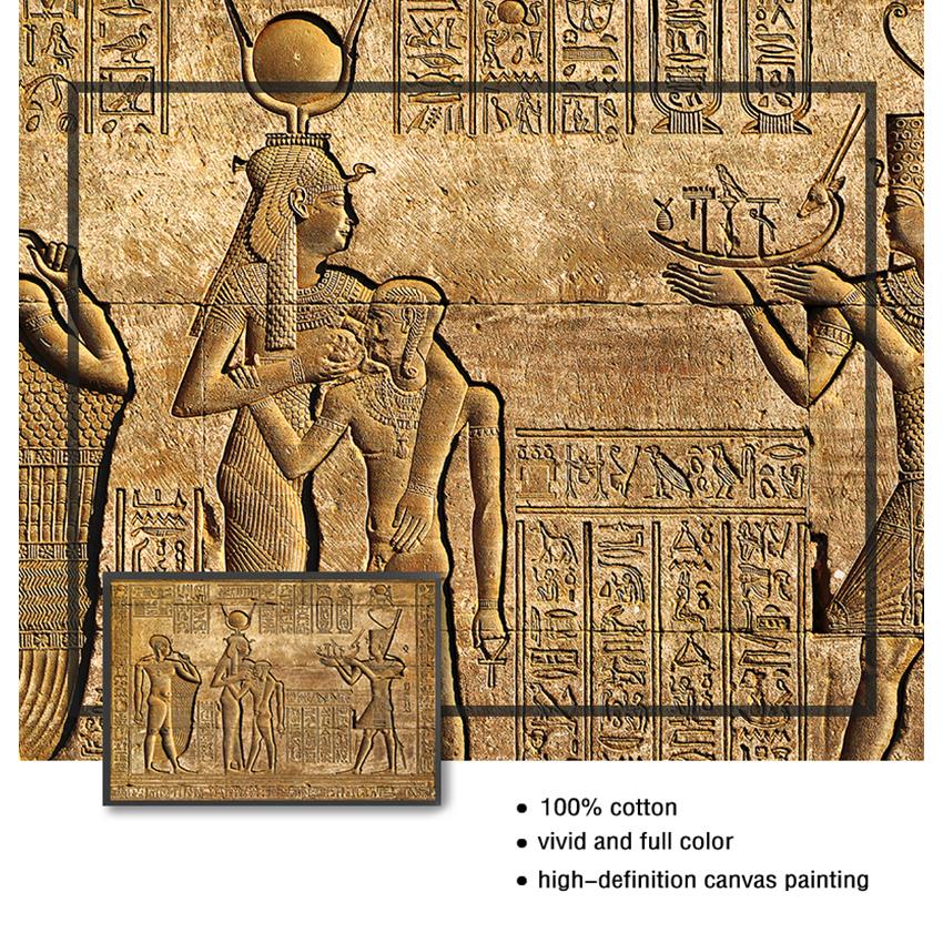 Carving Hieroglyphs Ancient Wall Poster 