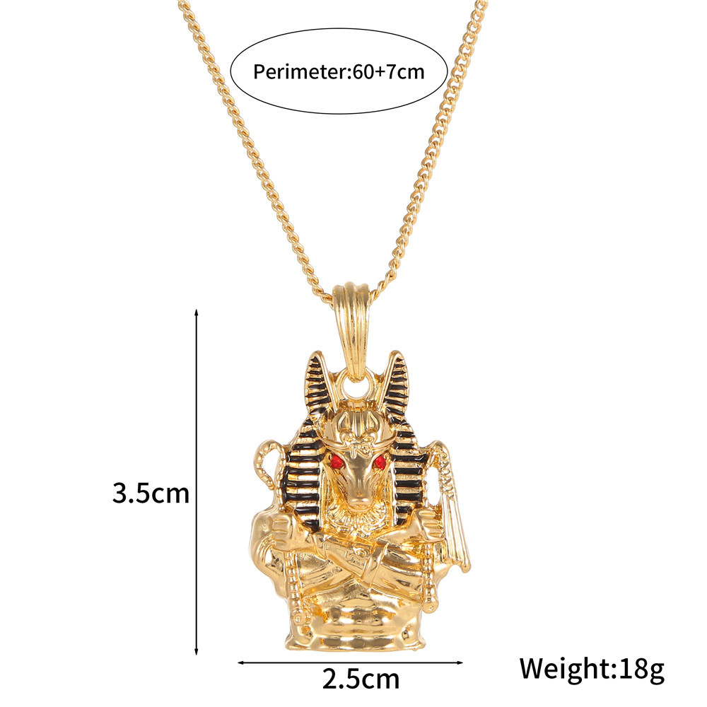 Crystal Pharaonic Golden Pendant