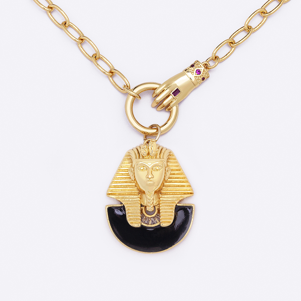 Egyptian Pharaoh Pendant Gold Plated 