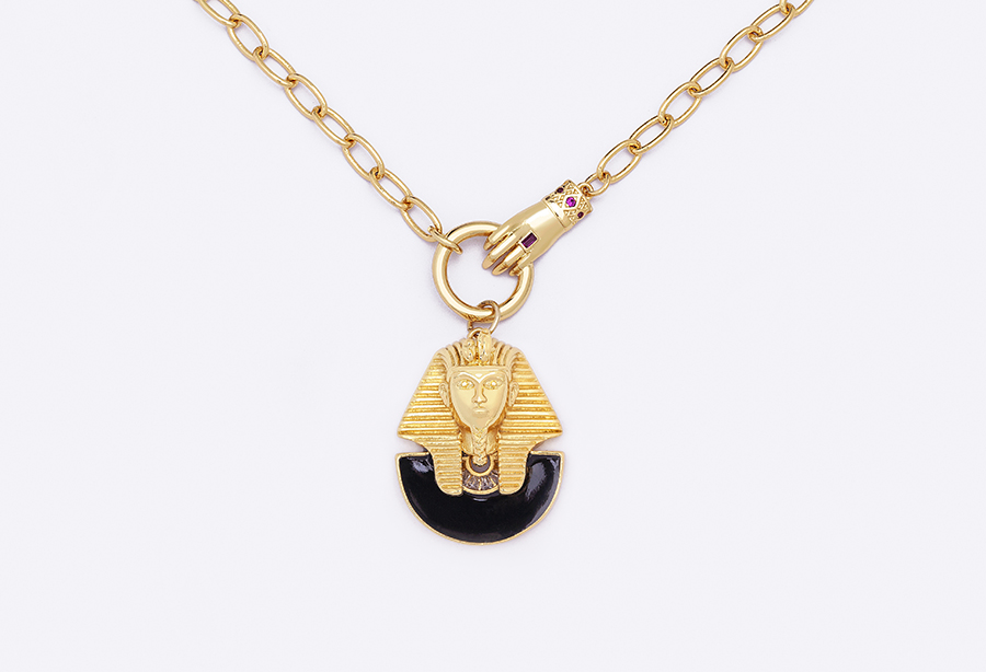 Egyptian Pharaoh Pendant Gold Plated