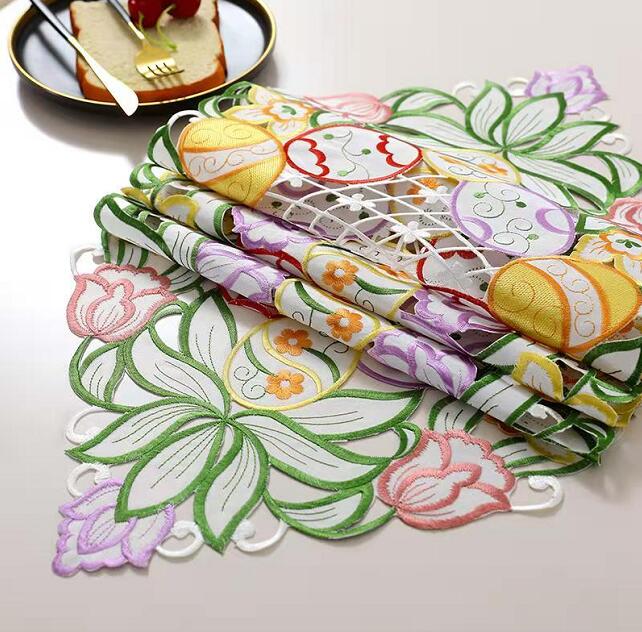 Elegant Embroidery tablecloth kitchen mat 