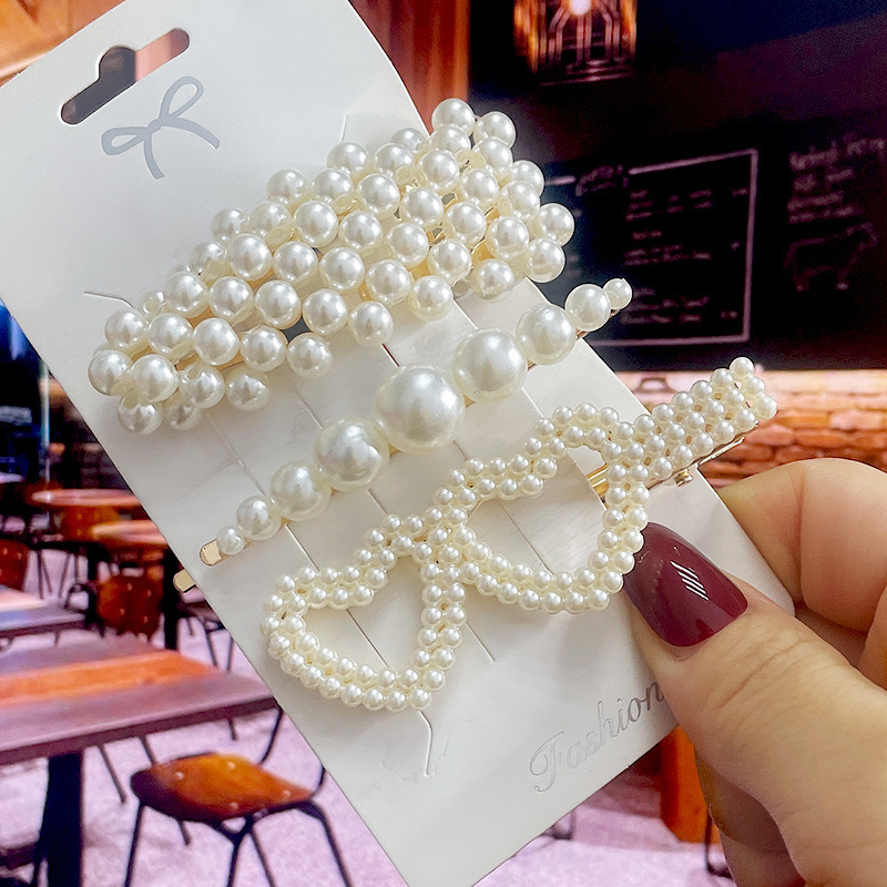 Fashion Handmade Pearls Hair Clips For Women