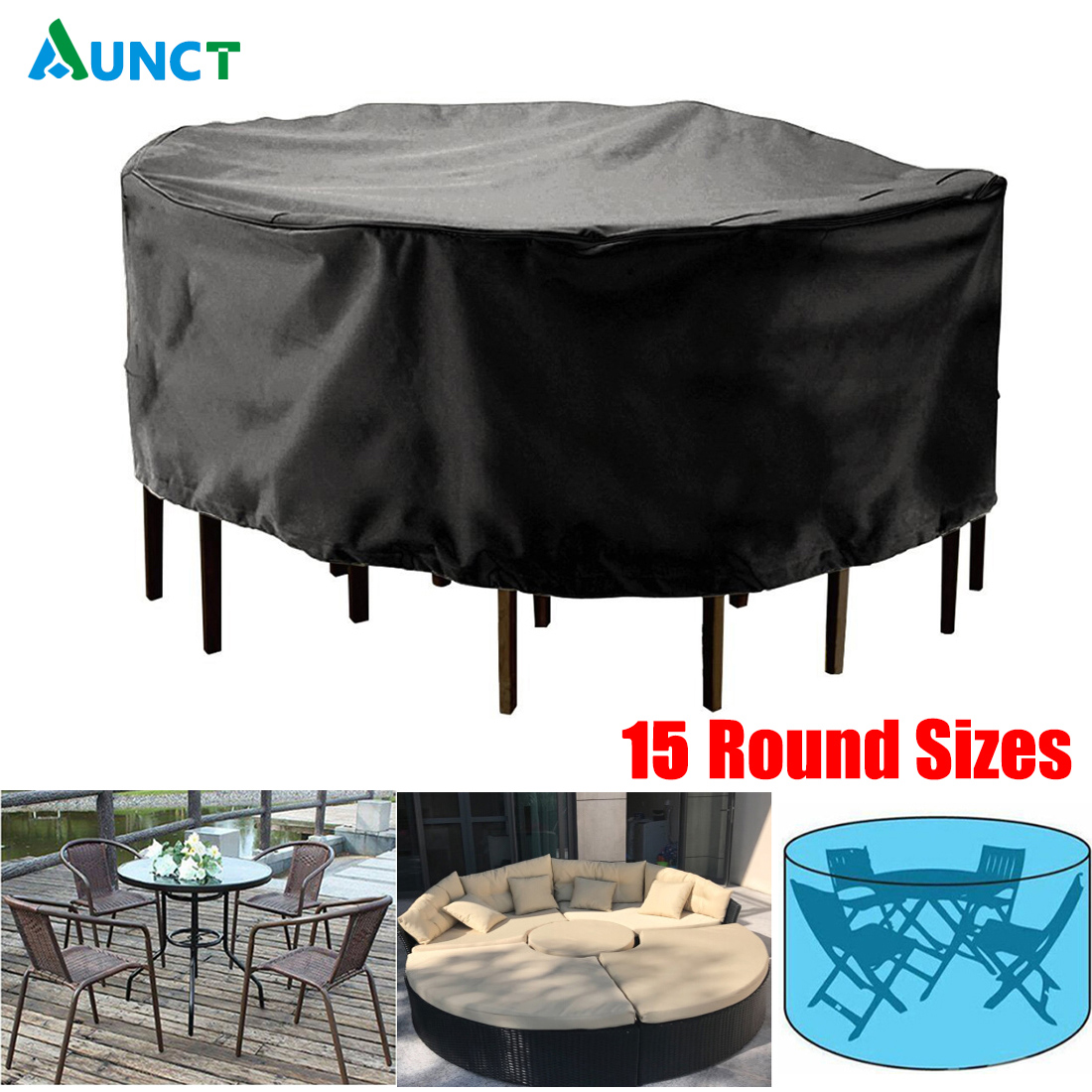 Furniture Cover Round Table Chair Set Water & dust proof 