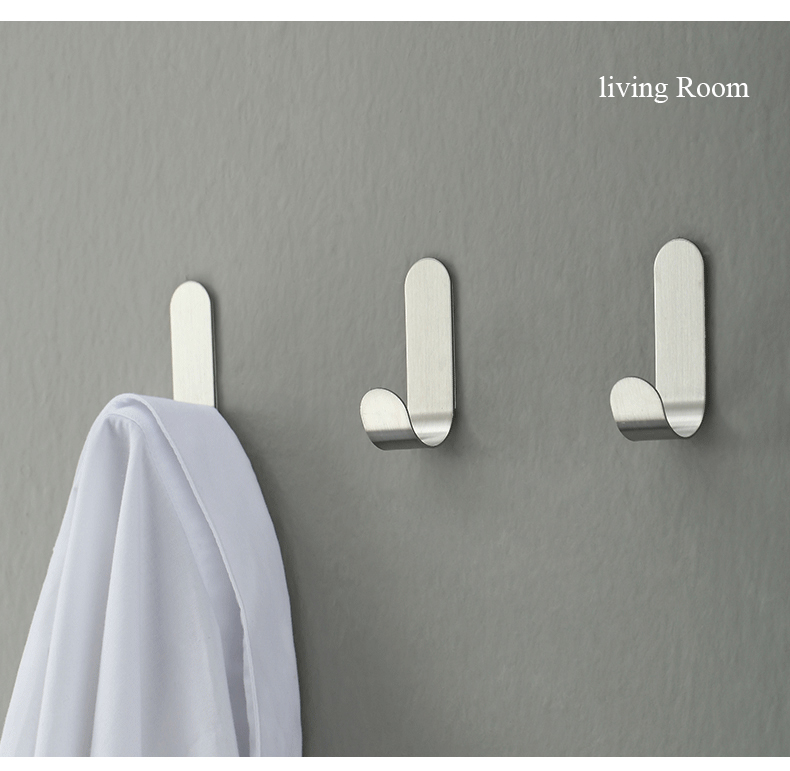 Kitchen items Stainless steel adhesive hook Bathroom gadgets self-adhesive hook Wall decoration hook for Towel keys Coat Handbag