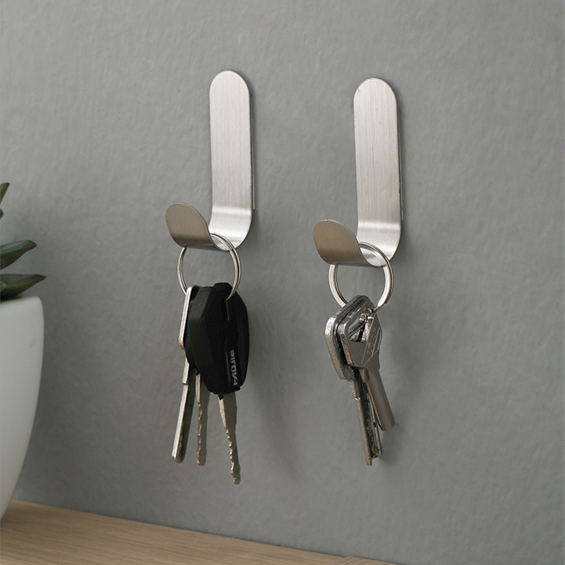 Kitchen items Stainless steel adhesive hook Bathroom gadgets self-adhesive hook Wall decoration hook for Towel keys Coat Handbag 