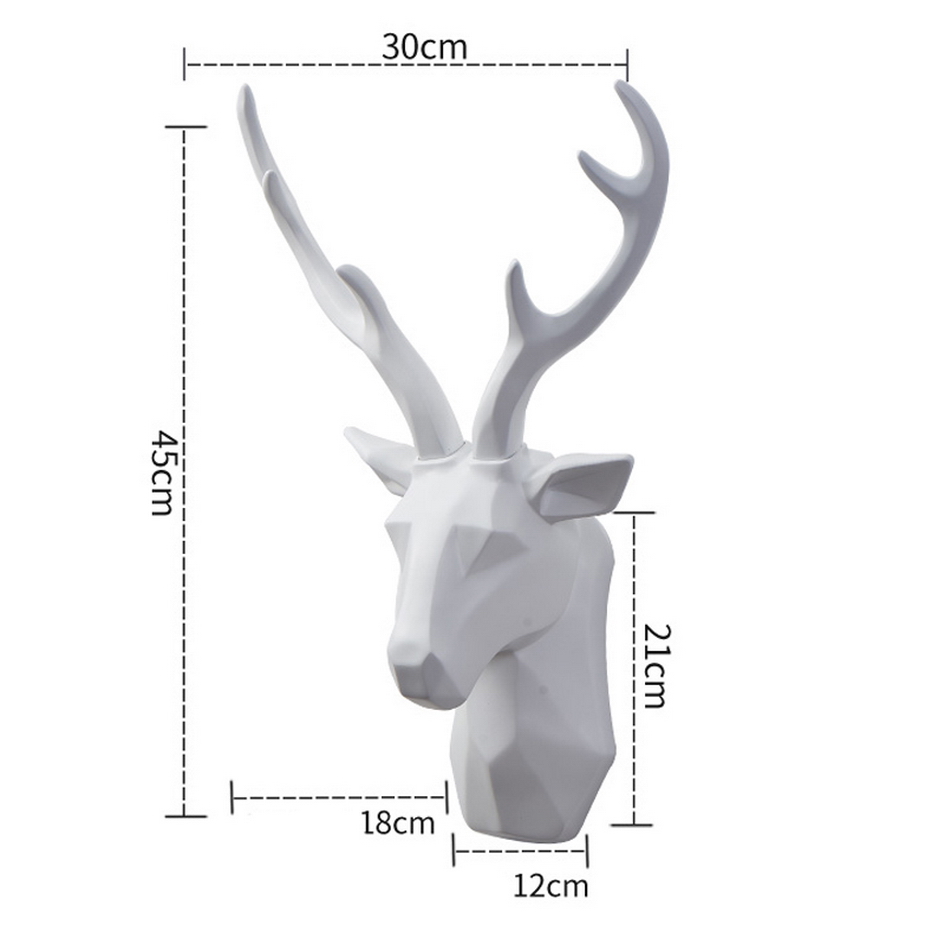 Large Size Deer Head Statue for Wall Decoration