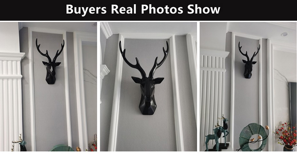 Large Size Deer Head Statue for Wall Decoration