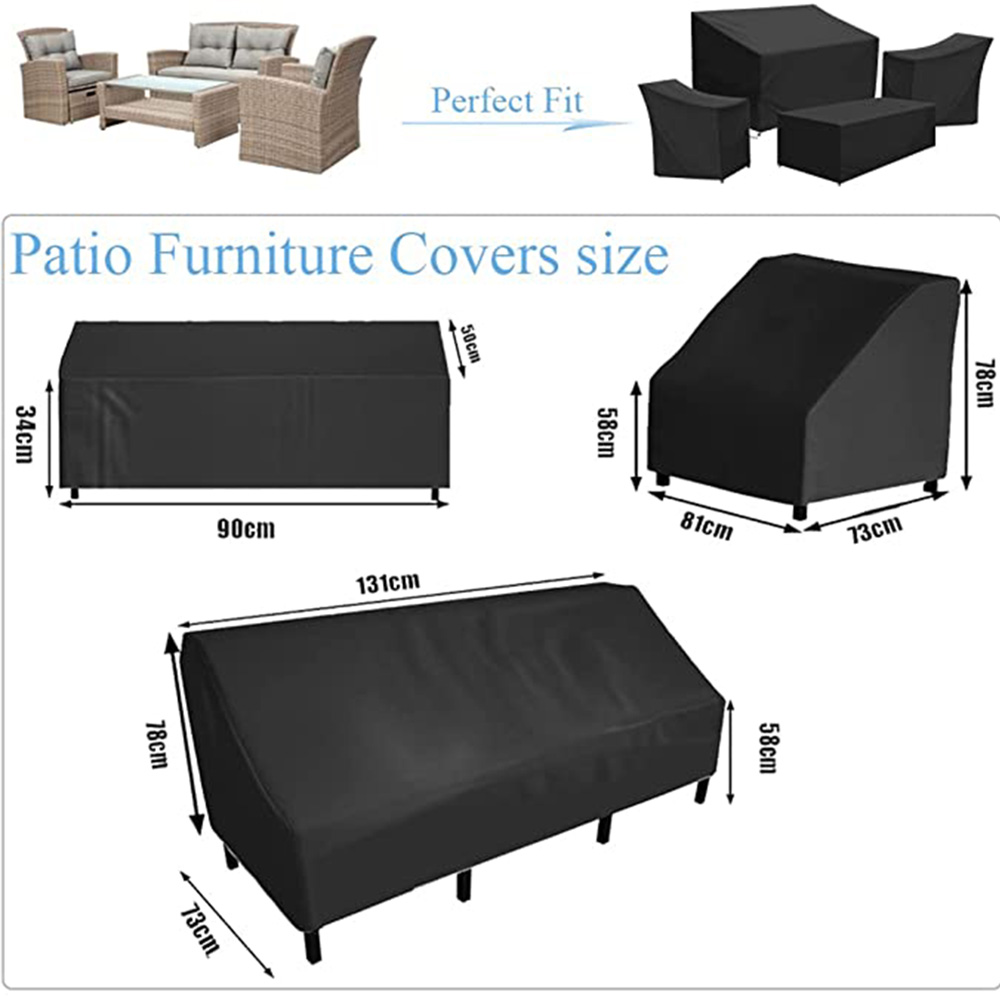 Outdoor Furniture Cover Set with Water Resistant