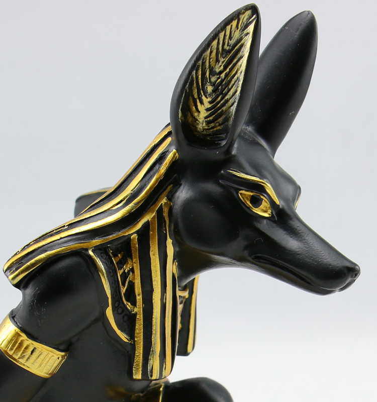 Resin Figurines Candleholder Retro Ancient Egyptian Goddess Sphinx Anubis Shape Candlestick Crafts Home Decorative Ornaments