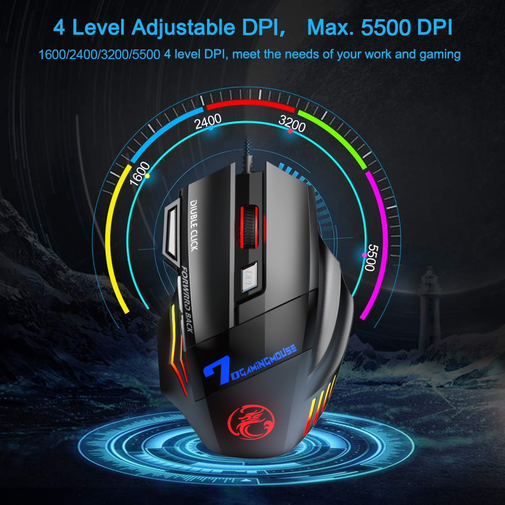 Rgb Wired Mouse Gaming Mouse 