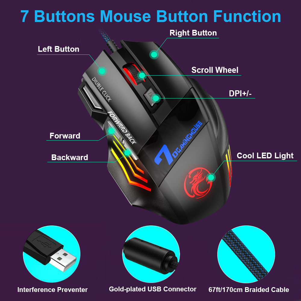 Rgb Wired Mouse Gaming Mouse