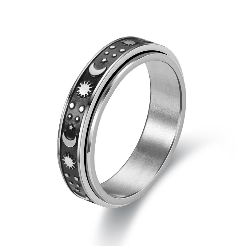 Stainless Steel Freely Spinning Anti Stress Ring 