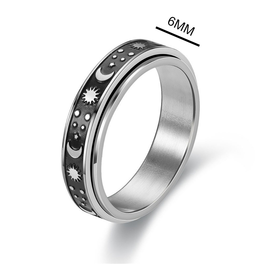 Stainless Steel Freely Spinning Anti Stress Ring