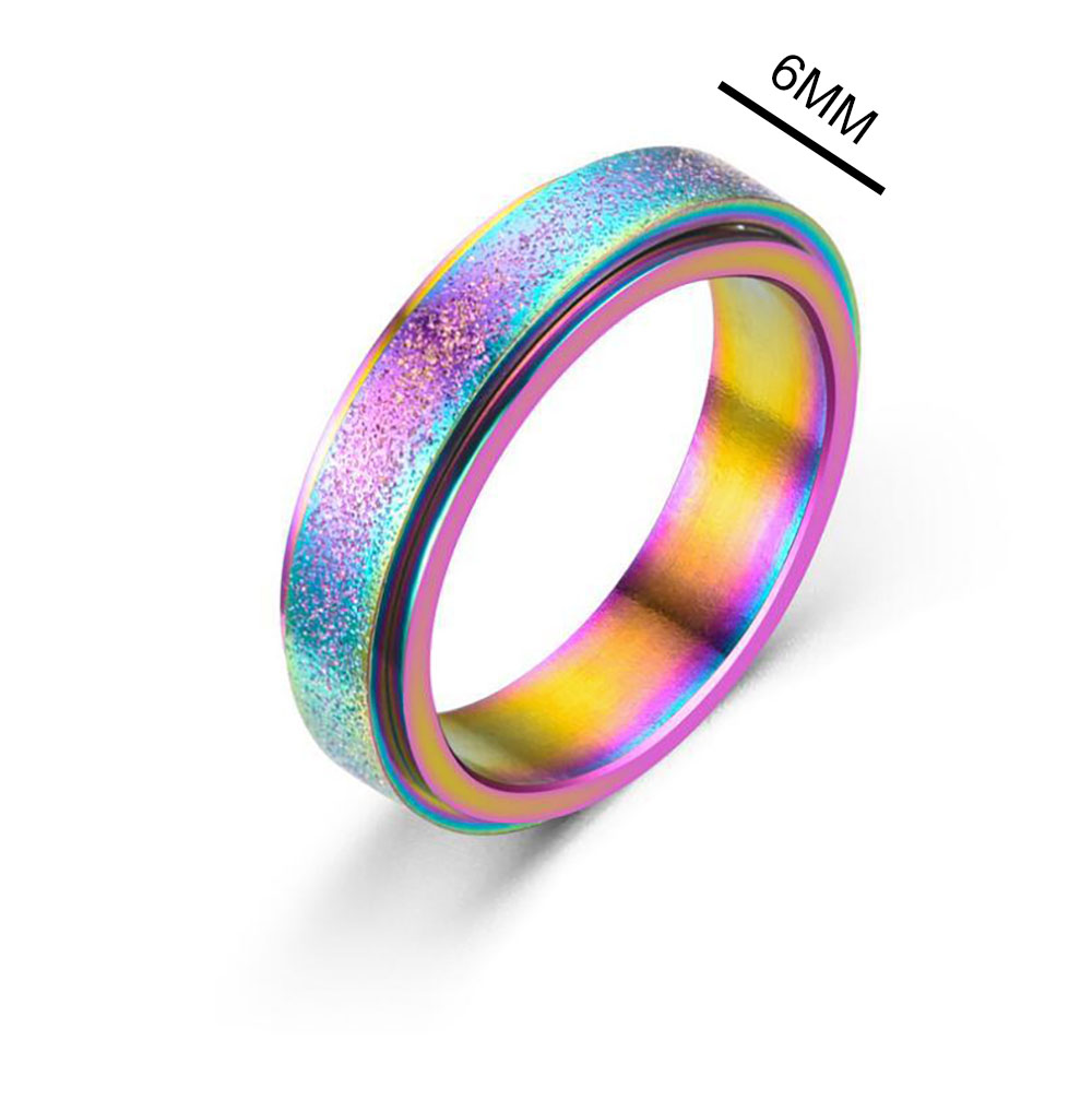 Stainless Steel Freely Spinning Anti Stress Ring
