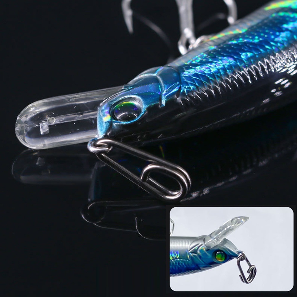 TIANNSII Fishing Hook Stainless Steel with Fake Bait 