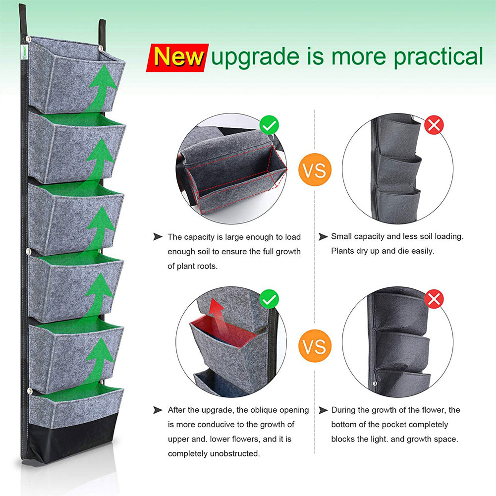 Vertical Wall-mounted Bag with 6 Pockets