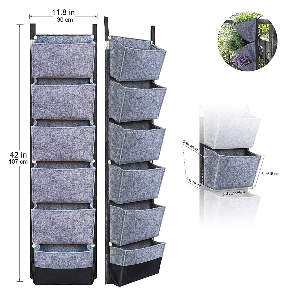 Vertical Wall-mounted Bag with 6 Pockets 