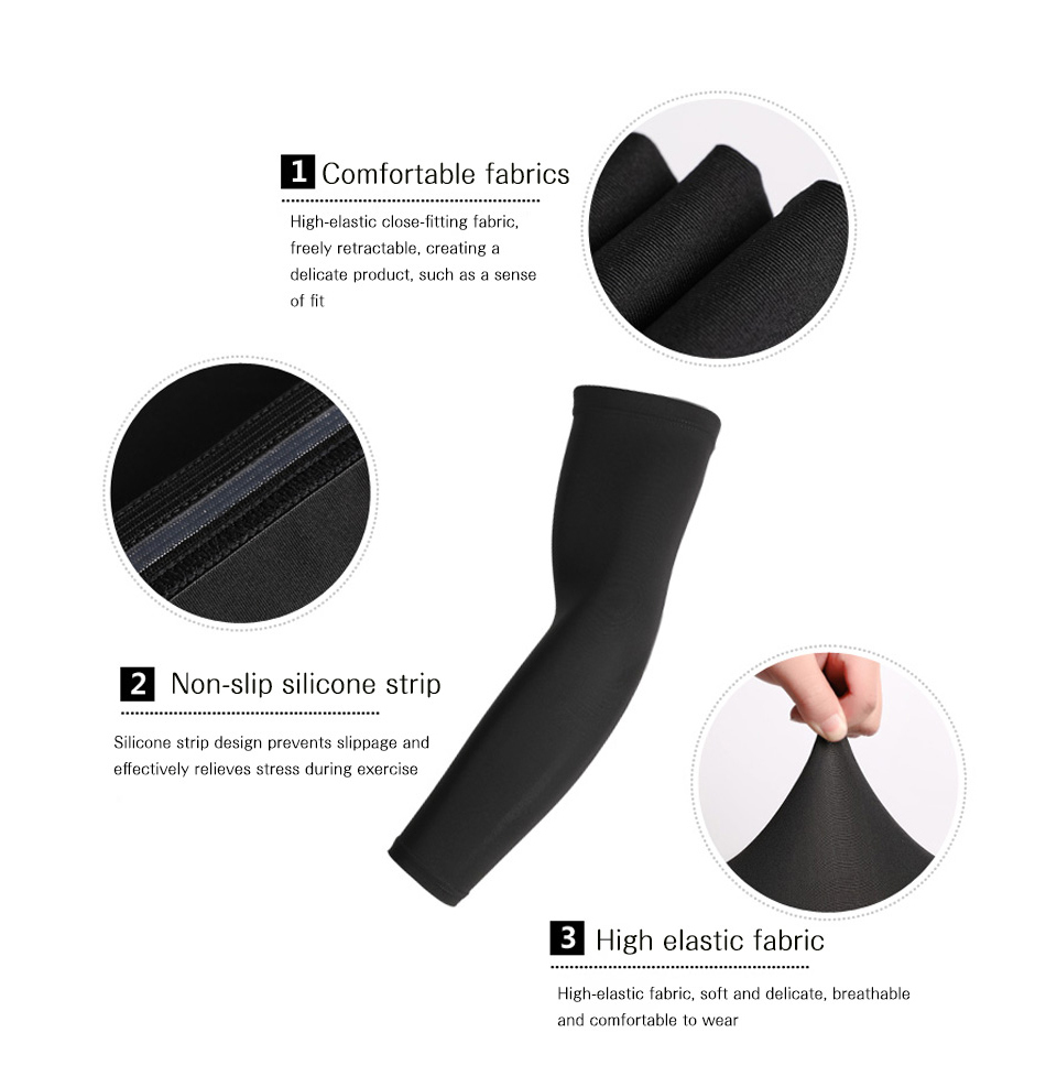 1 Pcs Unisex Summer Outdoor Sports Arm Warmer Compression Sleeve Basketball Cycling Running UV Protection Volleyball Arm Sleeve