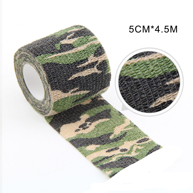 2.5/15CMx4.5M Camouflage Camo Elastoplast Adhesive Bandage Wrap Stretch Self Adherent Tape for Sport Protector Knee Finger Ankle
