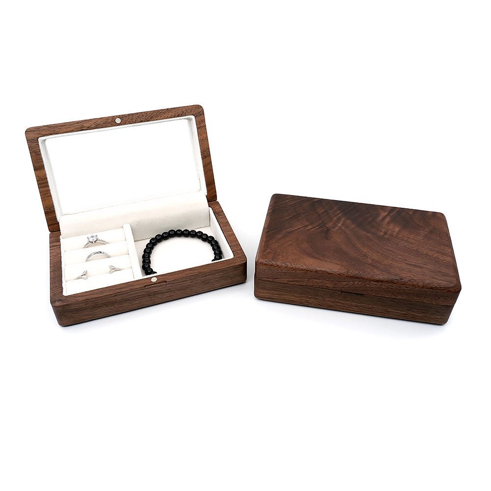 Travel Retro Wood box Wooden Jewelry Packing Case Wedding Ring Necklace Bracelet Organizer Women Men Display Box Gift for Couple