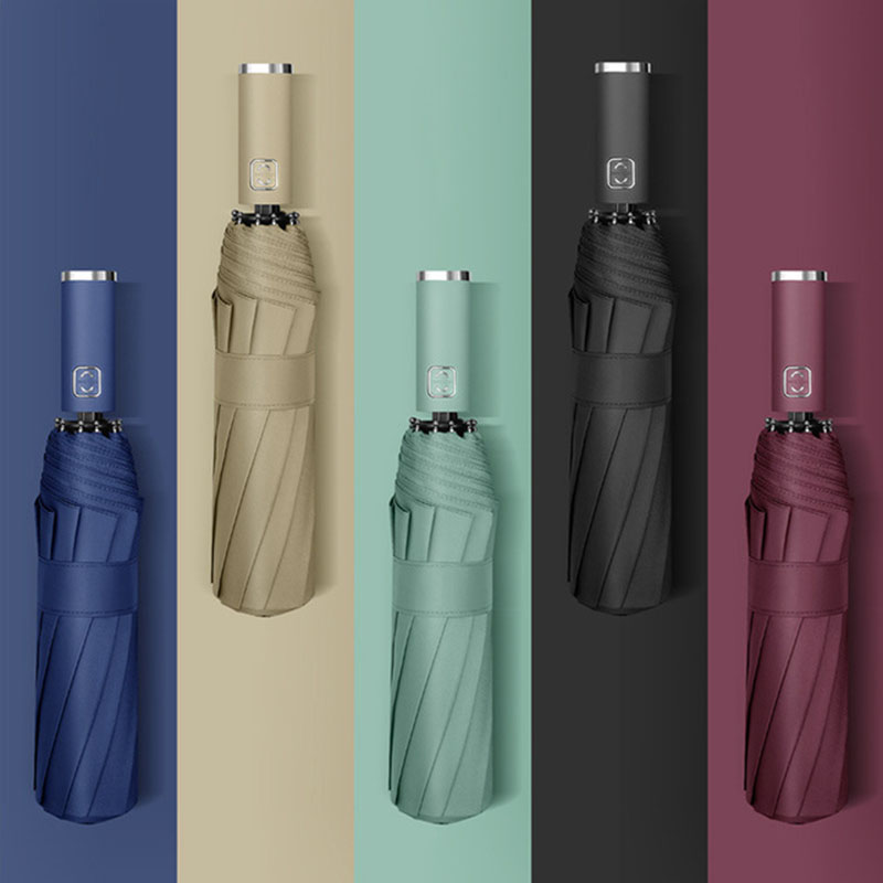 YADA Luxury 10K Solid Color Business Automatic Umbrella Clear Folding Umbrellas For Man Women Rain Umbrella Female Male YS200045 