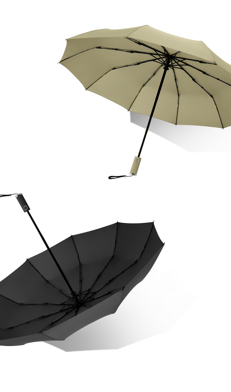 YADA Luxury 10K Solid Color Business Automatic Umbrella Clear Folding Umbrellas For Man Women Rain Umbrella Female Male YS200045