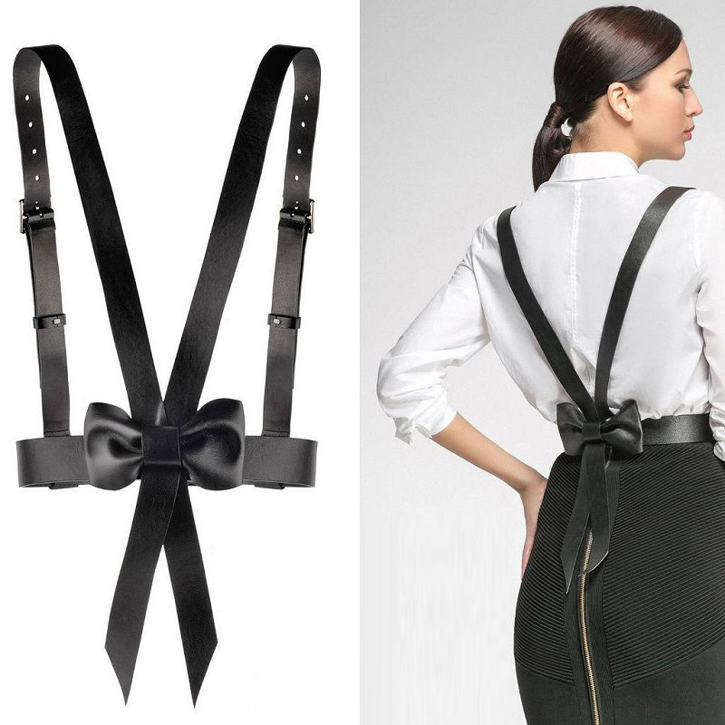 women suspender bowtie belt Shirt dress accessories braces brace bretelle ciclismo vintage prom cosplay Maid outfit
