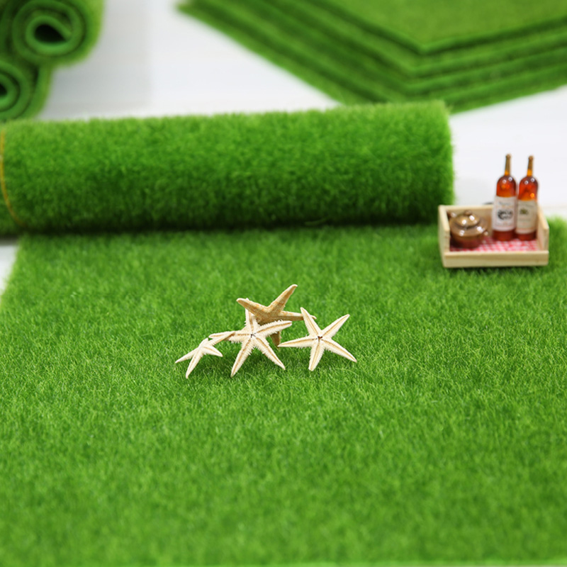 15/30cm Grass Mat Green Artificial Grassland Moss Lawn Turf Carpet DIY Micro Landscape Home Floor Aquarium Wedding Decorations