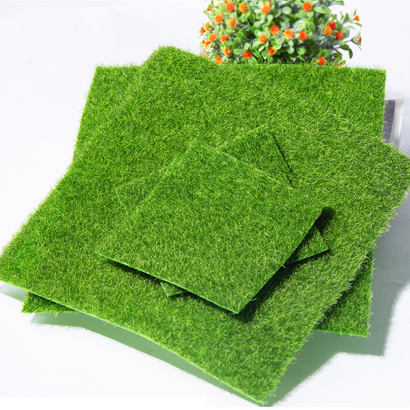 15/30cm Grass Mat Green Artificial Grassland Moss Lawn Turf Carpet DIY Micro Landscape Home Floor Aquarium Wedding Decorations