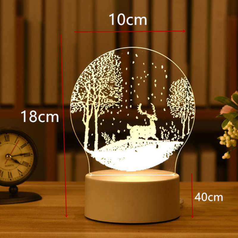 3D Lamp Acrylic With USB LED Night 