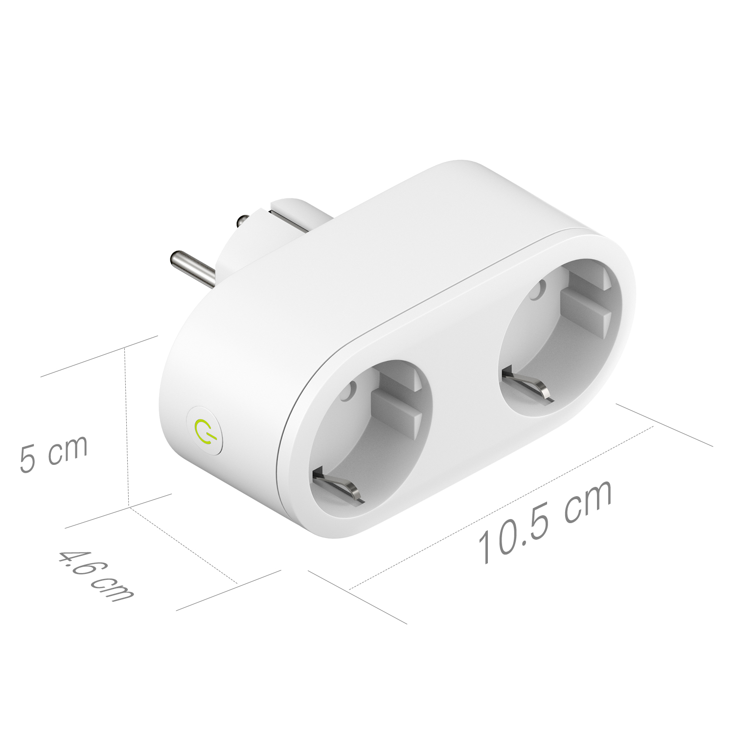 HomeKit 2 In 1 WiFi Smart Plug Dual Outlet EU/US Smart Socket Remote Voice Control Support Alexa Google Home SmartThings No Hub