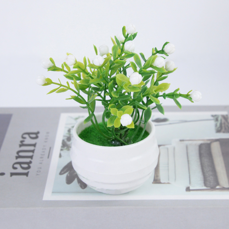 Mini Artificial Plants Office Table 