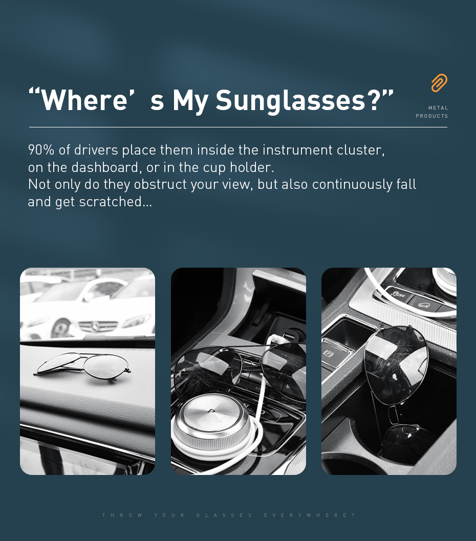 Baseus Car Eyeglass Holder Glasses Storage Clip For Audi Bmw Auto Interior Organize Accessories Car Sunglasses Holder