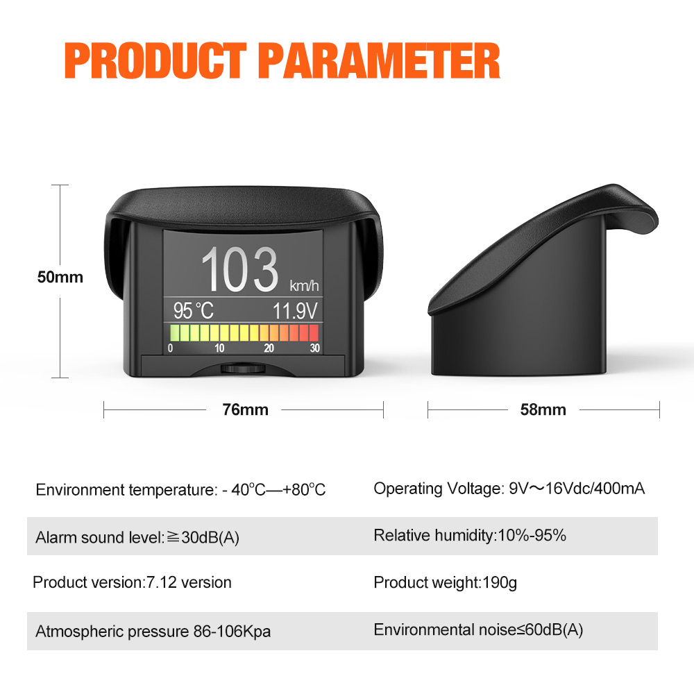 Digital Display Fuel Speed & Water Temperature 