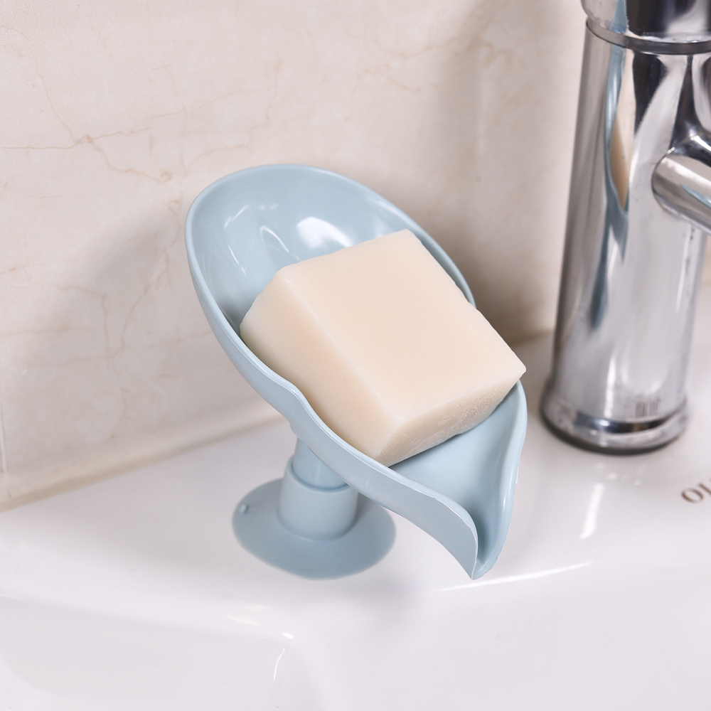 Leaf Shape Soap Box Drain Soap Holder Box Bathroom Accessories Toilet Laundry Soap Box Bathroom Supplies Bathroom Tray Gadgets