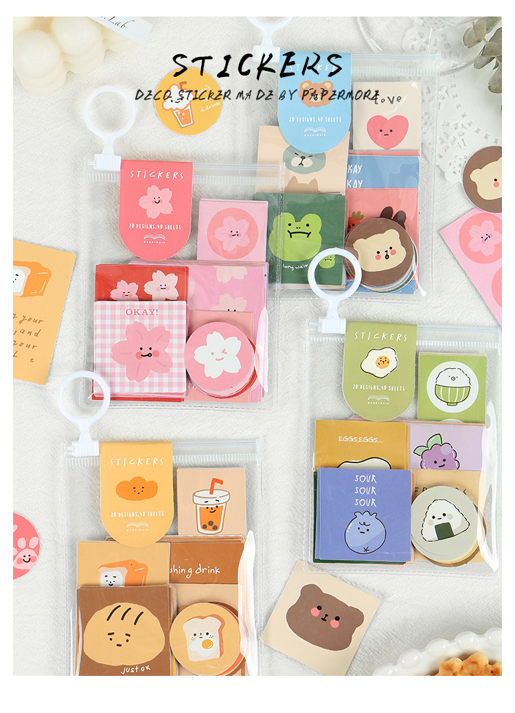 40 pcs/pack cute Expression story series Journal Decorative Stickers Scrapbooking Stick Label Diary Stationery Album Stickers