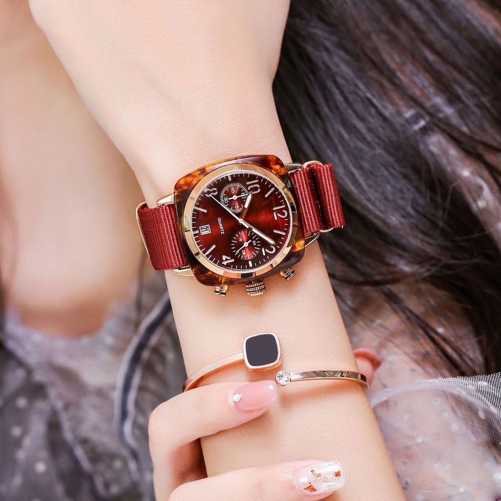 Cloth Band Watch For Ladies 