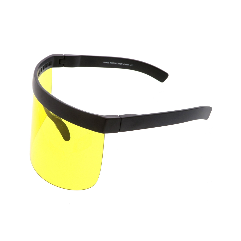Yellow Oversized Shield Protection Visor 