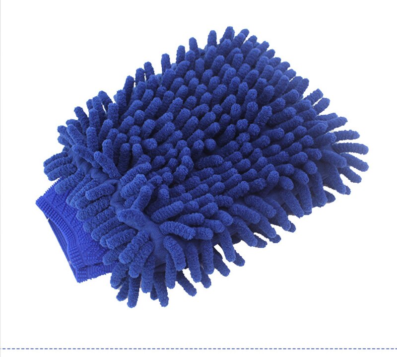 1PC Double-sided Microfiber Washable Car Washing Gloves Car Care Cleaning Gloves Cleaning Cloth Towel Mitt Car Accessories