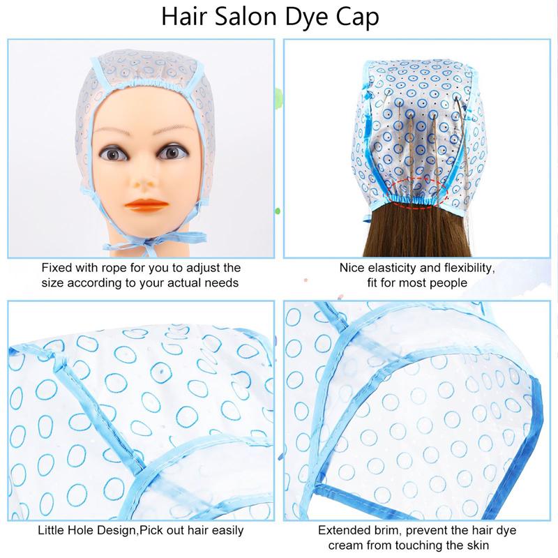6PCS Professional Hair Dye Cap Hair Coloring Cap Hair Dye Hat Hair Styling Tool for Women Men