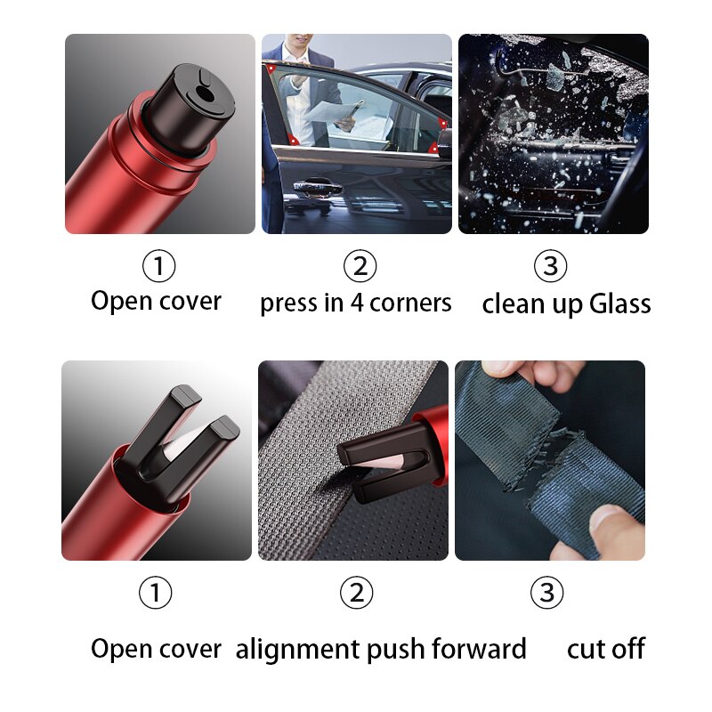 Car Safety Hammer car window breaker emergency Hammer Seat Belt Cutter Car Tool Life-Saving Escape hammer aluminum alloy
