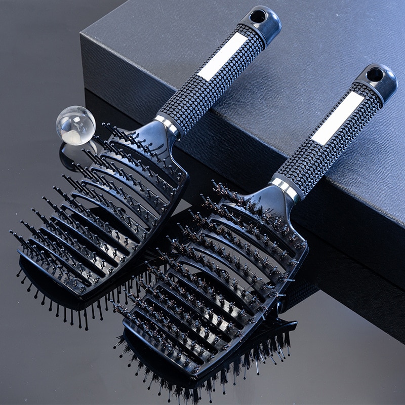 Hair Brush Scalp Massage Comb Hairbrush Bristle&Nylon Women Wet Curly Detangle Hair Brush for Salon Hairdressing Styling Tools 
