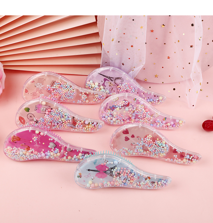 1Pc New Small Hair Care Comb Cartoon Unicorn Head Massager High Quality Anti-knot Hair Comb Cute Kids Children Hairdressing Comb
