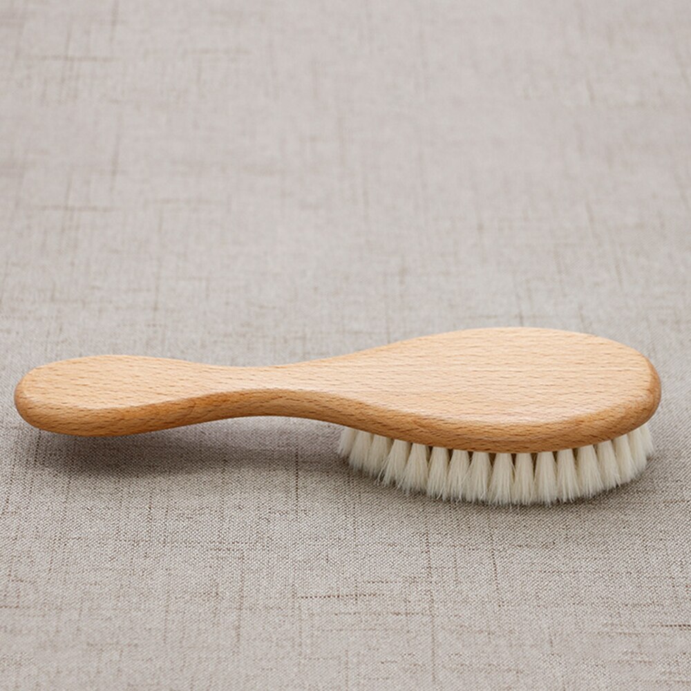 1pc Multifunction Soft Men Mustache Beard Goat hair Brush Baby Infant Hair Brush Grooming Brush 18*5 cm 