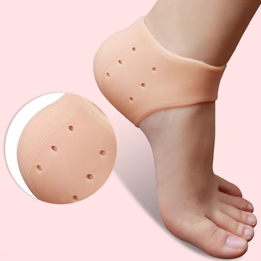 2Pcs New Silicone Feet Care Socks Moisturizing Gel Heel Thin Socks with Hole Cracked Foot Skin Care Protectors Foot Care Tool 